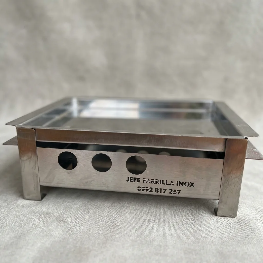 Parrillita de Mesa Inox — grill portátil en acero inoxidable